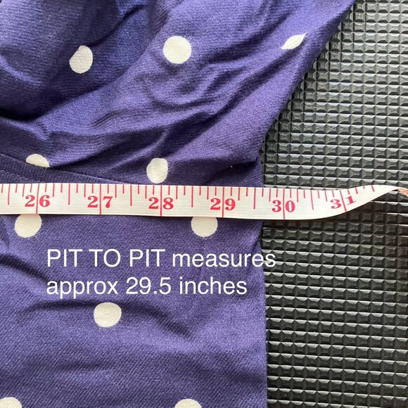 NWOT  Lands End 100% Cotton Flannel Pajama Top, Patriot Blue Dots Print, Sz 3X - Picture 6 of 11